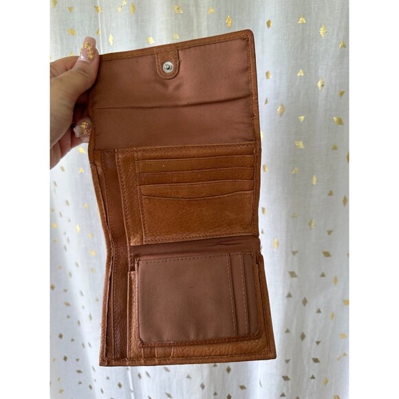 Fossil Popstitch Pebbled Genuine Leather Trifold  Removable ID Holder Wallet - Picture 4 of 8